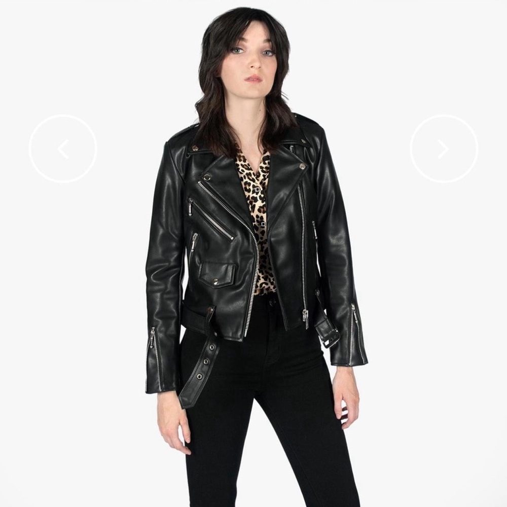 Straight To Hell vegan leather commando jacket